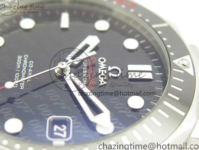 0206 Seamaster 300M Chronometer SS “007” Limited Edition OMF 1:1 Best Edition on SS Bracelet A2824 (Black Balance Wheel) V Seasonal 7952